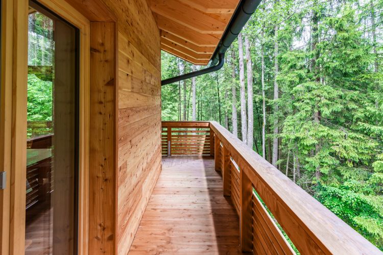 Balkon Blockwandschalung Tiroler Eck-Ausbildung