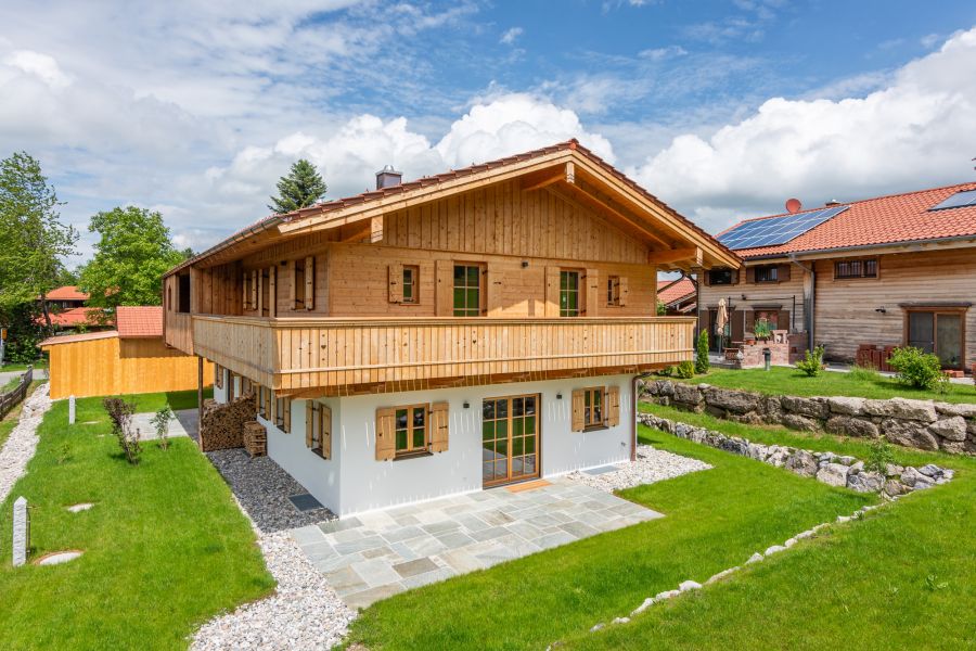 Doppelhaus Dachstuhl Holzbauweise