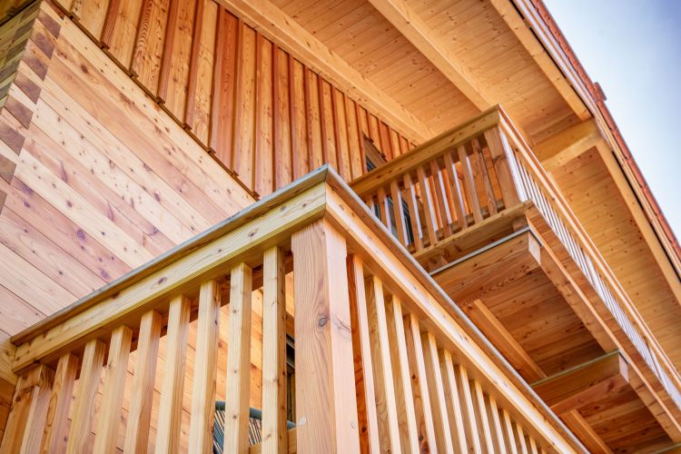 Balkon Lärche Stäbchen Schalung