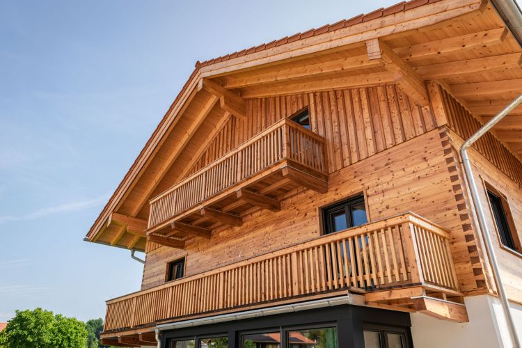 Balkon Schalung Dachstuhl Lärche