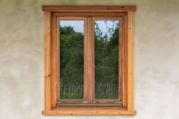 Fensterstock Fenster eingeputzt